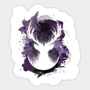 Purple deer Sticker